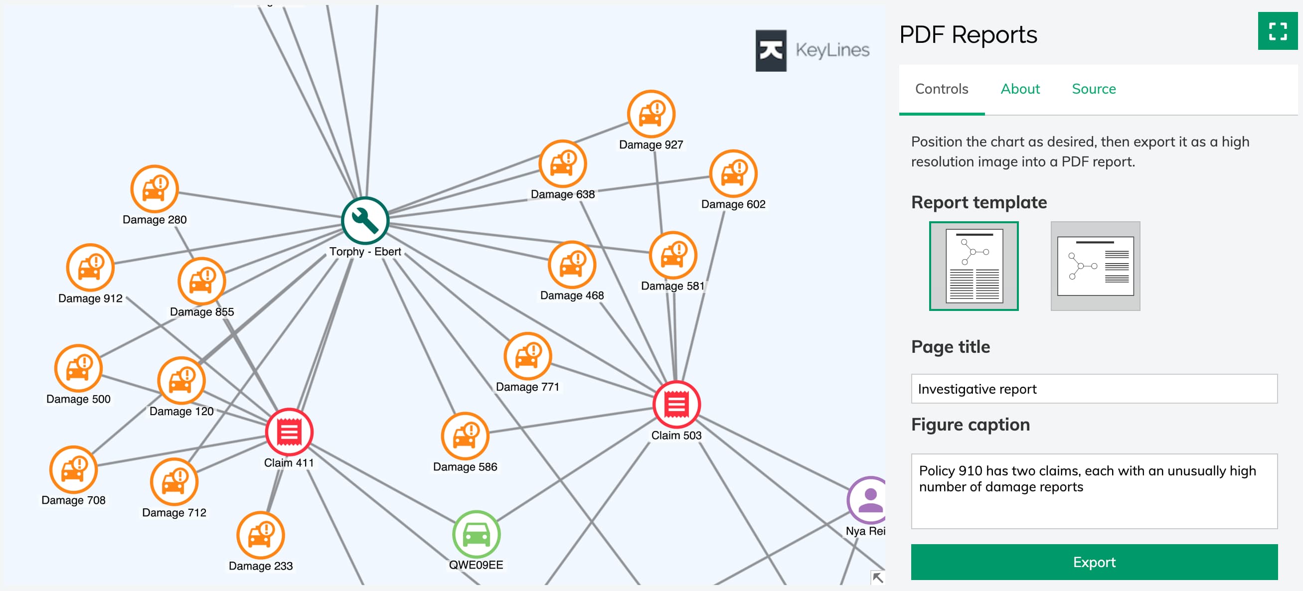 A screenshot from PDF Export demo