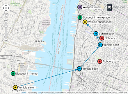 screenshot of integrating with Esri demo